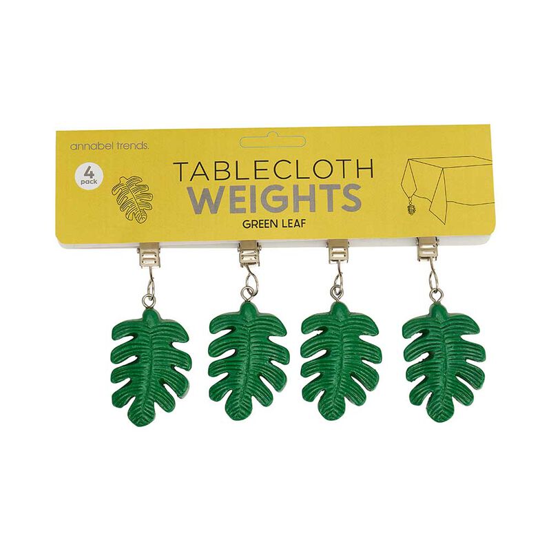 Annabel Trends Tablecloth Weights Set Of 4 - Green Leaf image number 1